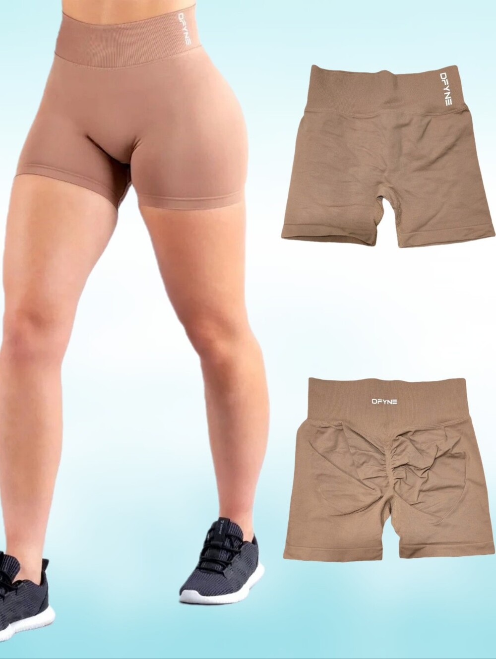 DFYNE Dynamic Shorts Tawny Brown 4.5 Inch